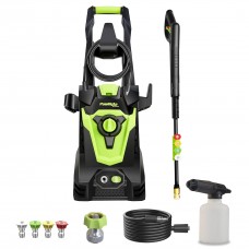 PowRyte Electric Pressure Washer, Foam cannon, 4 Different Pressure Tips, Power Washer, 3800 PSI 24 gPM