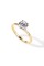 Bonjour Jewelers 18K Yellow Gold 1ct Created White Sapphire Round Engagement Wedding Ring Plated Sizes 5-10