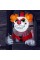 Joiedomi 4.5 FT Halloween Inflatable Killer Clown Broke Out from Window with Built-in LED, Blow up Killer Clown Holding Dagger f