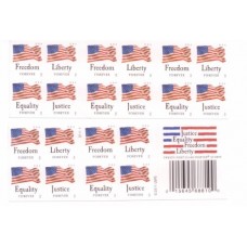 USPS Forever Stamps Four Flags Booklet of 20 Stamps