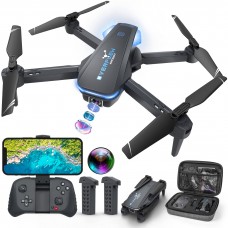 Hiturbo Drone with 1080P Camera for Beginners and Kids, Foldable Remote Control Quadcopter with Voice Control, Gestures Selfie, Altitude