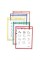 C-Line Reusable Dry Erase Pockets, 9 x 12, Assorted Primary Colors, 25/Box