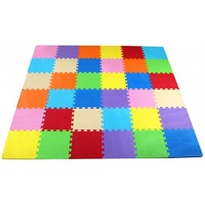 BalanceFrom Balance From Kids Puzzle Exercise Play Mat with EVA Foam Interlocking Tiles, 9 Colors (36 Tiles)