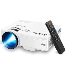 AuKing Mini Projector 2021 Upgraded Portable Video-Projector,55000 Hours Multimedia Home Theater Movie Projector,Compatible with