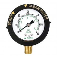 Watflow 2 Start and Clean Filter Pressure Gauge Water Pressure Gauge Pool Filter Pressure Gauge Swimming Pool Gauge 14NPT