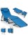 Costway Outdoor Folding Chaise 5-Position Lounge Chair with Face Hole &Adjustable Footrest Blue/Black/Beige