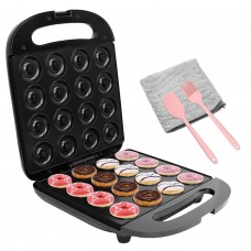 Great Choice Products Mini Donut Maker,Doughnut Machine,Bake 16 Mini Donuts,Non-Stick Surface,Double-Sided Heating,With Oil Brush,Scraper,Towel,For…