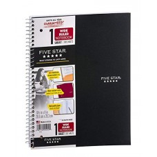 Mead Five Star 1 Subject Wide Ruled Notebook 100CT (Pack of 24)