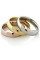 Gem Stone King Stainless Steel Rose Yellow Gold and Silver Three Ring Tri-Color Band Set