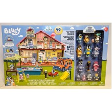 Bluey New 2023 Ultimate Mega Set 40 Piece 4 Sets in one mega playset Complete Extended Heeler Family Friends 14 Characte