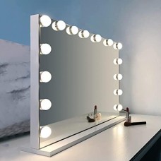 wayking vanity mirror with lights large makeup mirror lighted hollywood makeup vanity mirror tabletop or wall-mounted mirror