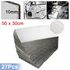 Unique Bargains 27pcs 394mil 10mm 43.4sqft Car Heat Sound Deadening Liner Deadener Mat 20'x12'