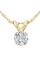 Pompeii3 1/3 Ct Solitaire Round Diamond Pendant Necklace 18' 14K Yellow Gold