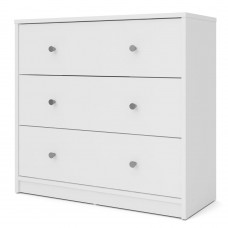 Tvilum Portland 3 Drawer Chest - White