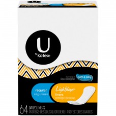 U by Kotex® Lightdays® Pantiliners, Regular, Unscented