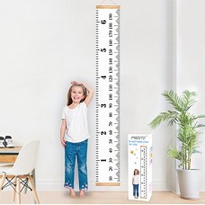 MIBOTE Baby Growth Chart Handing Ruler Wall Decor for Kids, Canvas Removable Growth Height Chart 79' x 7.9'