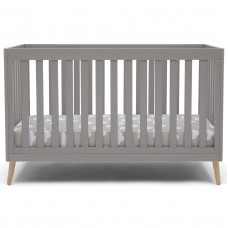 Delta Children Essex 4-in-1 Convertible Baby Crib, Grey with Natural Legs