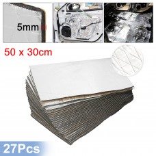 Unique Bargains 27pcs 197mil 5mm 43.4sqft Heat Sound Deadener Insulation Mat for Car 20'x12'