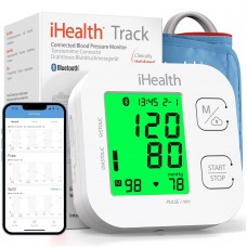 iHealth Track Smart Upper Arm Blood Pressure Monitor with Wide Range Cuff That fits Standard to Large Adult Arms, Bluetooth Comp