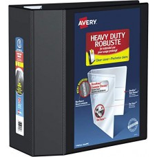 avery 79606 ezd nonstick view binder, 5-inch capacity, 11-inch x8-1/2-inch, black