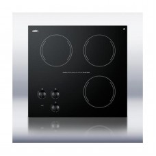 Summit CR3240 21' 3-Burner Electric Cooktop with Front Controls