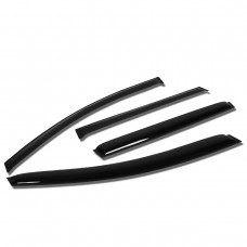 DNA Motoring For 2008 to 2016 Volvo XC70 P3 4pcs Window Vent Visor Deflector Rain Guard (Dark Smoke) 09 10 11 12 13 14 15