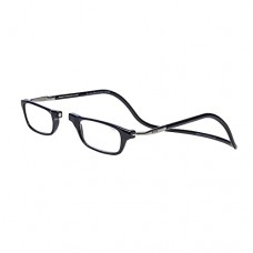 CliC Magnetic Reading Glasses Long Temples Computer Readers Replaceable Lens Original Long Black 250 Magnification