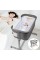 KoolerThings 3 in 1 Baby Bassinet, Bedside Sleeper, & Playpen, Easy Folding Portable Crib (Grey)- KoolaBaby (Bassinet)