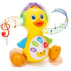 Tsomtto Baby Musical Duck Toy Dancing Walking Tummy Time Toys Light Up Infant Toys 0-3 3-6 Month Baby Toys 6-12 12-18 Months gifts for 1