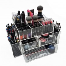 Vandue OnDisplay Amara 3 Drawer Tiered Acrylic Makeup/Jewelry Organizer