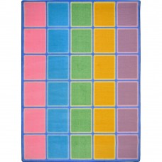 Joy Carpets BLOCKS ABOUND RUG 7.8 X 10.9 RECTANGLE PASTEL