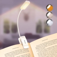 gritin 9 LED Rechargeable Book Light for Reading in Bed -Eye caring 3 color Temperatures,Stepless Dimming Brightness,80 Hrs Runt