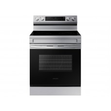 Samsung NE63A6111SS/AA 6.3 cu. ft. Smart Freestanding Electric Range with Steam Clean in Stainless Steel