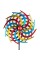 MUMTOP Wind Spinners Willow Leaves - 16 Inch colorful Kinetic Sculpture Metal Windmill with Stake for garden Yard Lawn Outdoor D