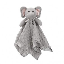 Pro Goleem Elephant Security Blanket Grey Soft Baby Lovey Unisex Lovie Gift for Newborn Toddler 16 Inch