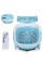 Costway Foldable Foot Spa Bath Motorized Massager w/ Bubble Red Light Timer Heat Blue