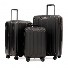 NONSTOP NEW YORK 3 Piece Set (20'/24'/28') 4-Wheel Luggage Set + 2 packing cubes