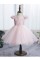 TOMCARRY Toddler Baby Girls Comfortable Cap Sleeve Easy Round Neck Elegent Floral Pattern Thin Mesh Party Dress