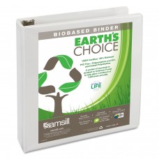 Samsill SAM16957 Earth's Choice Biobased D-Ring View Binder, 1 1/2' Cap, White